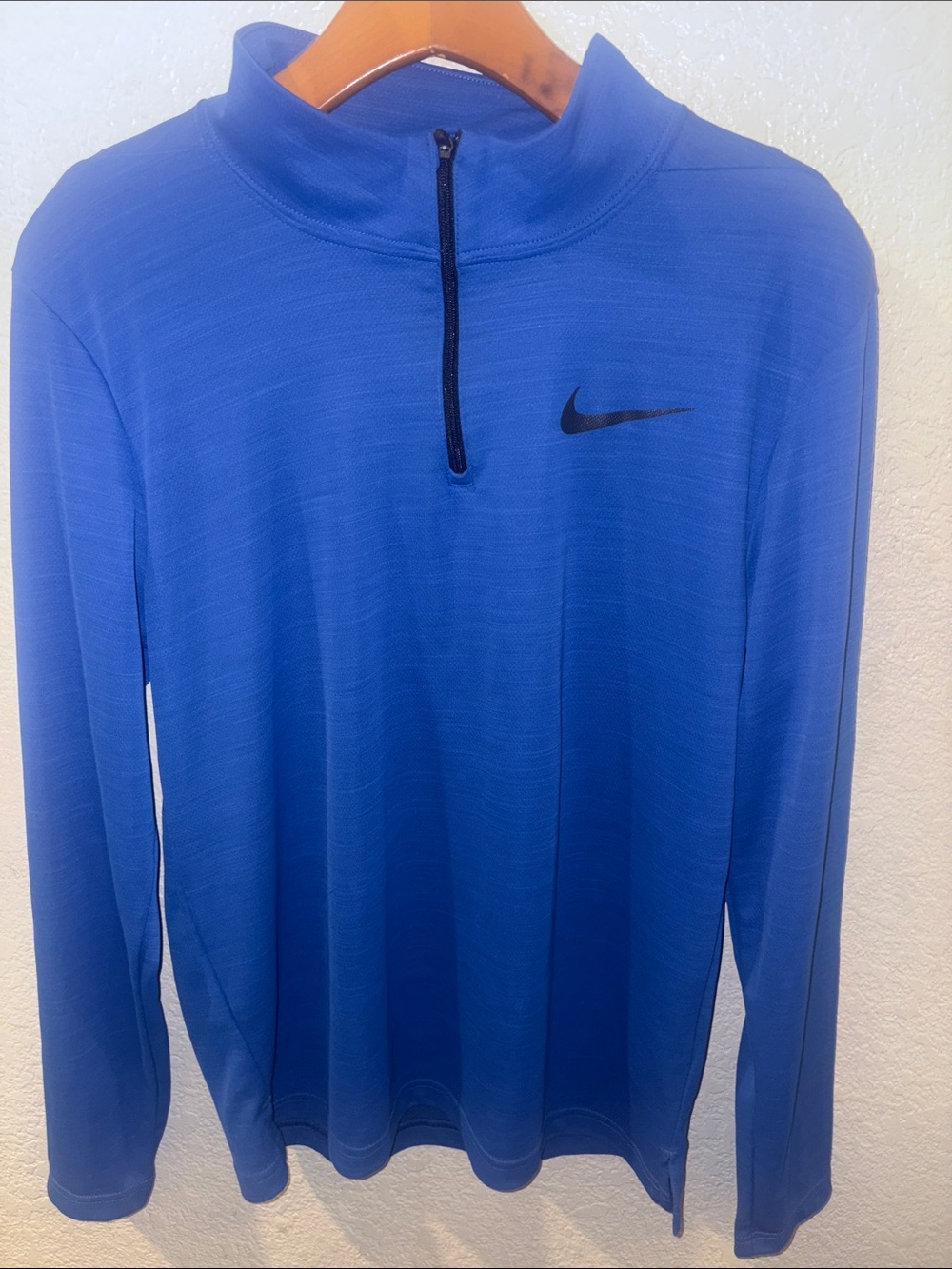 Nike Royal Blue Half-Zip Performance Top